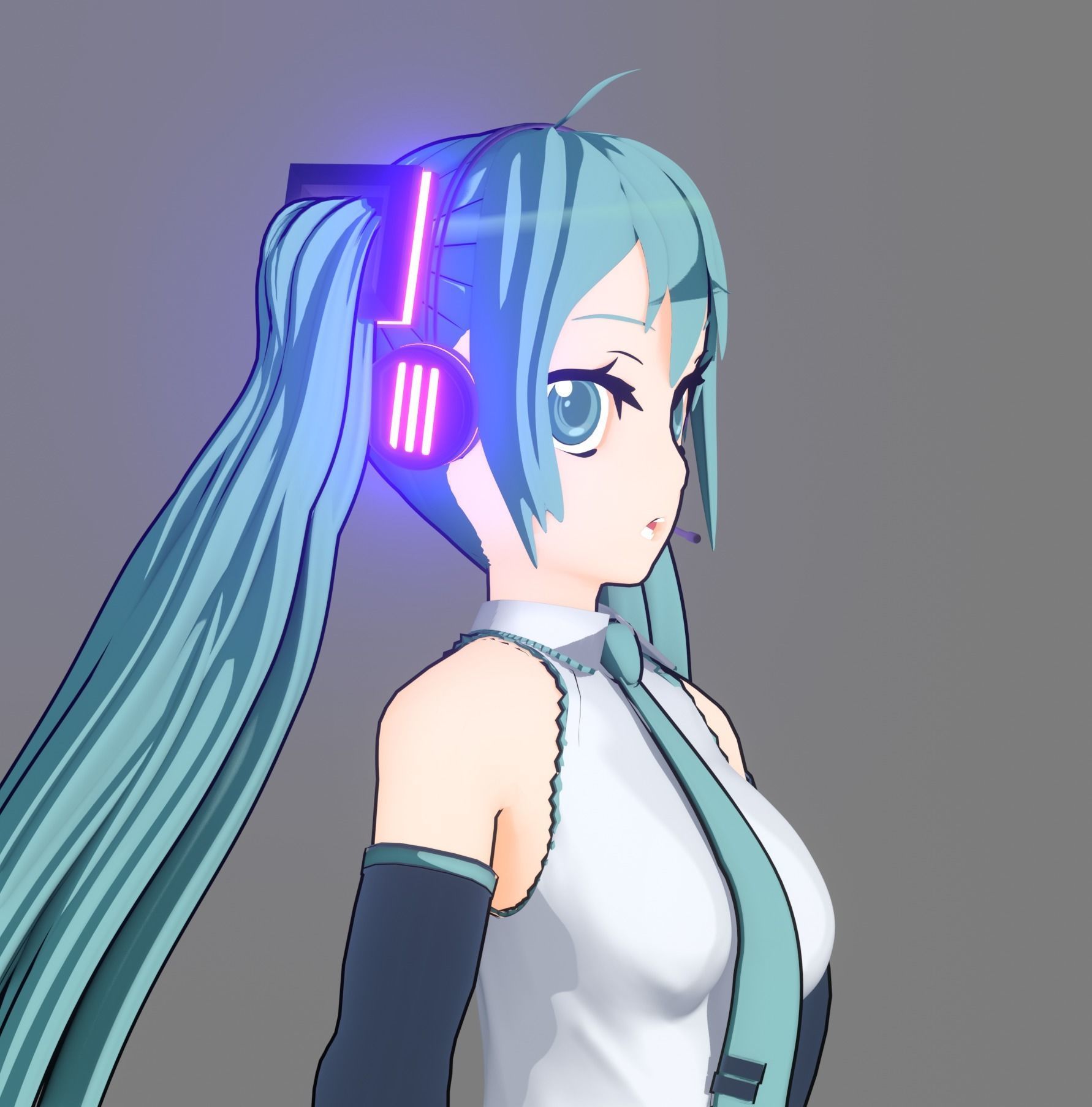 Hatsune miku 3D model_5