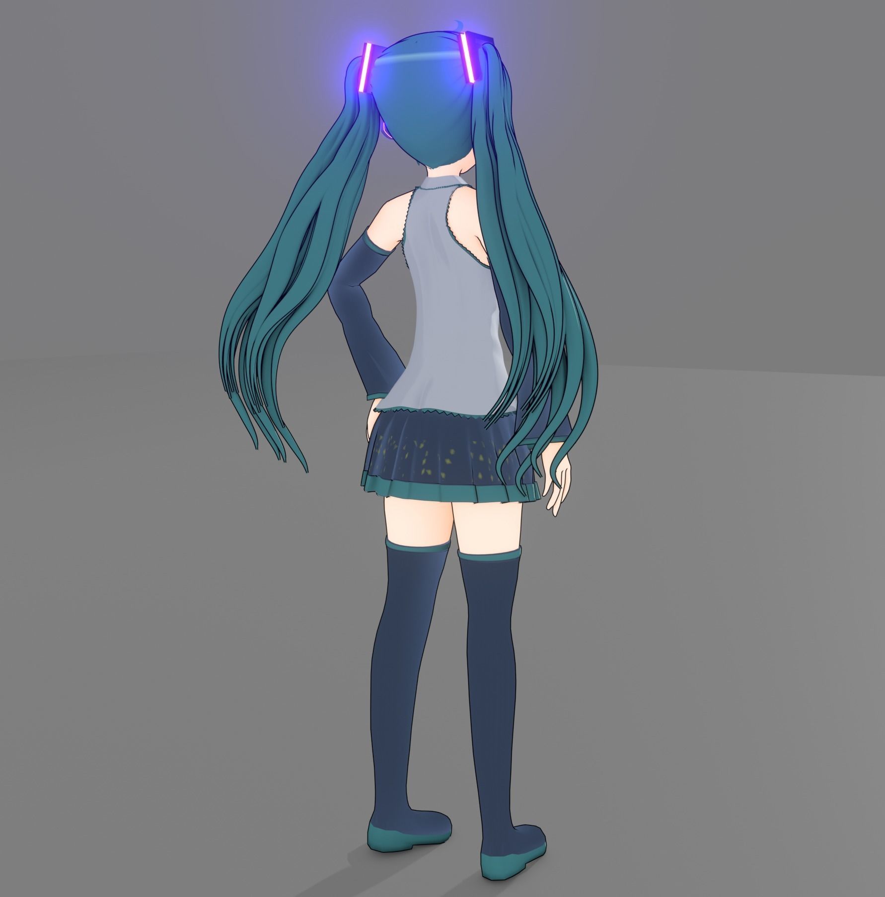 Hatsune miku 3D model_16