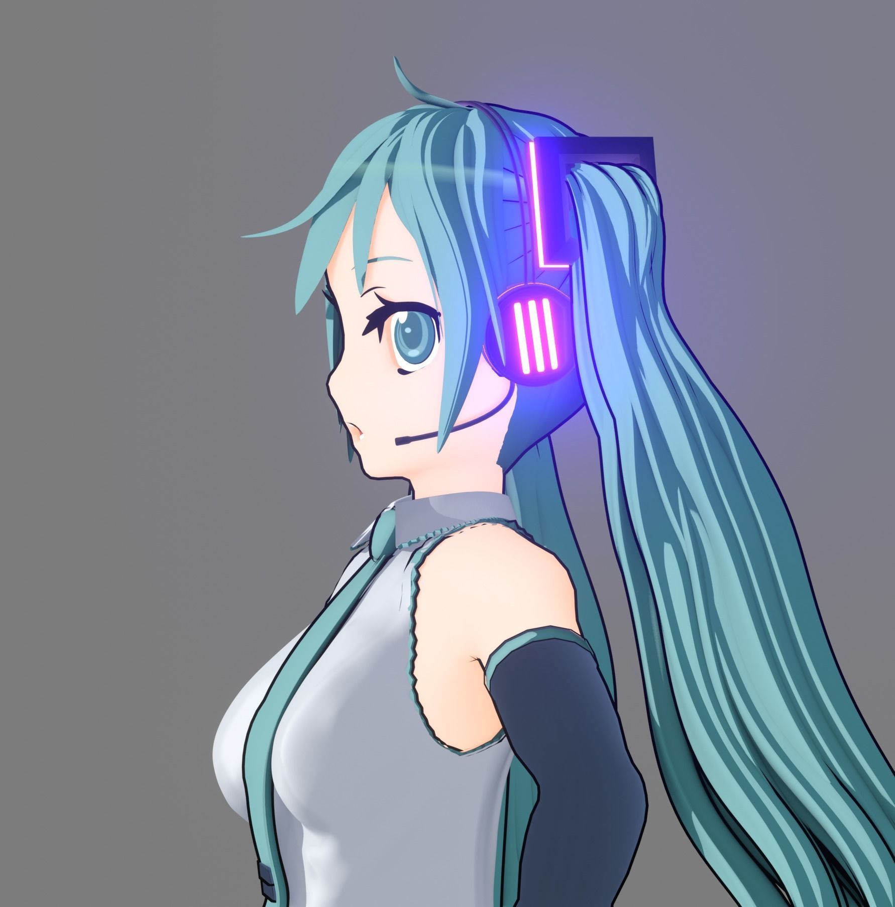 Hatsune miku 3D model_7