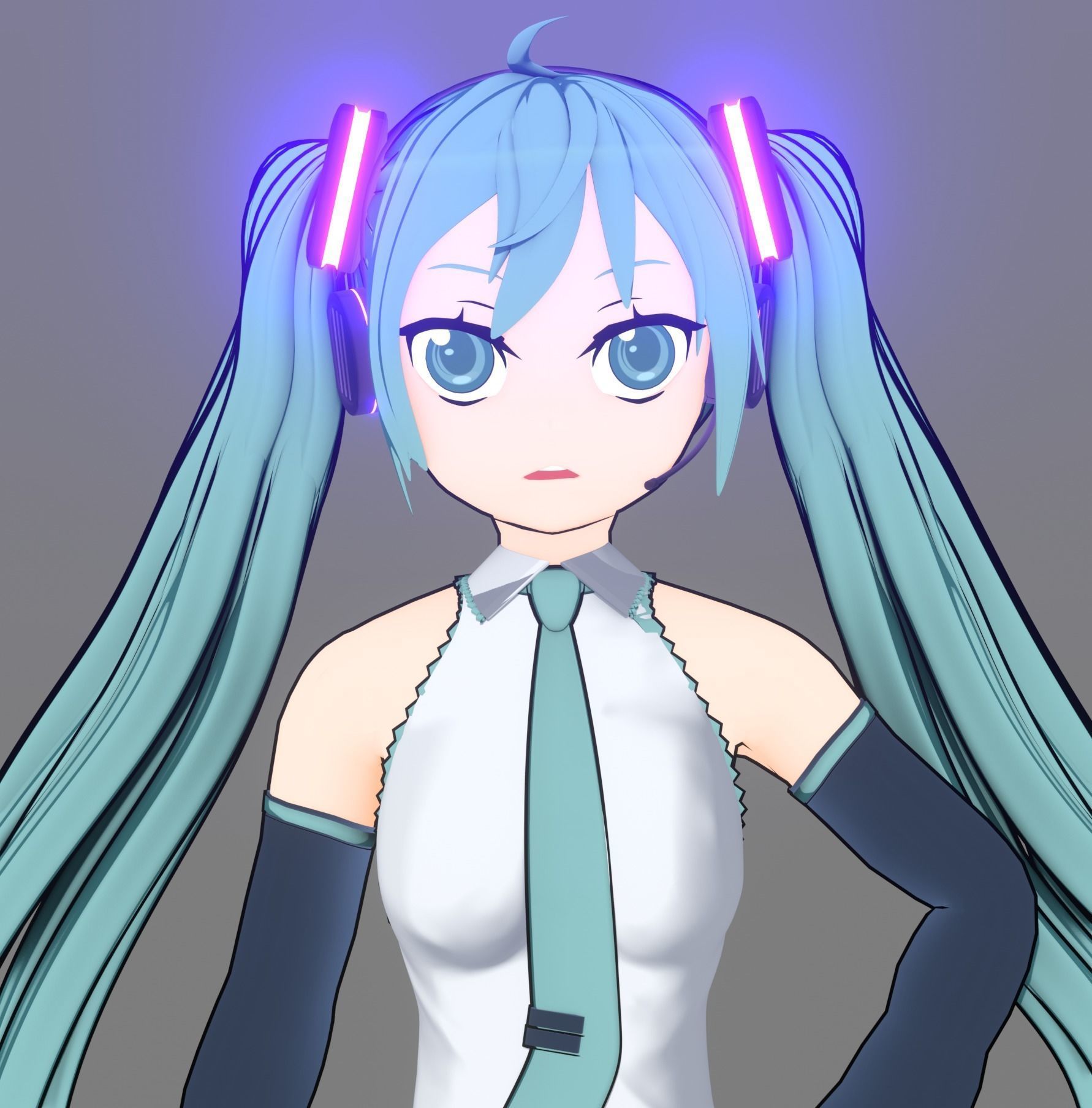 Hatsune miku 3D model_3
