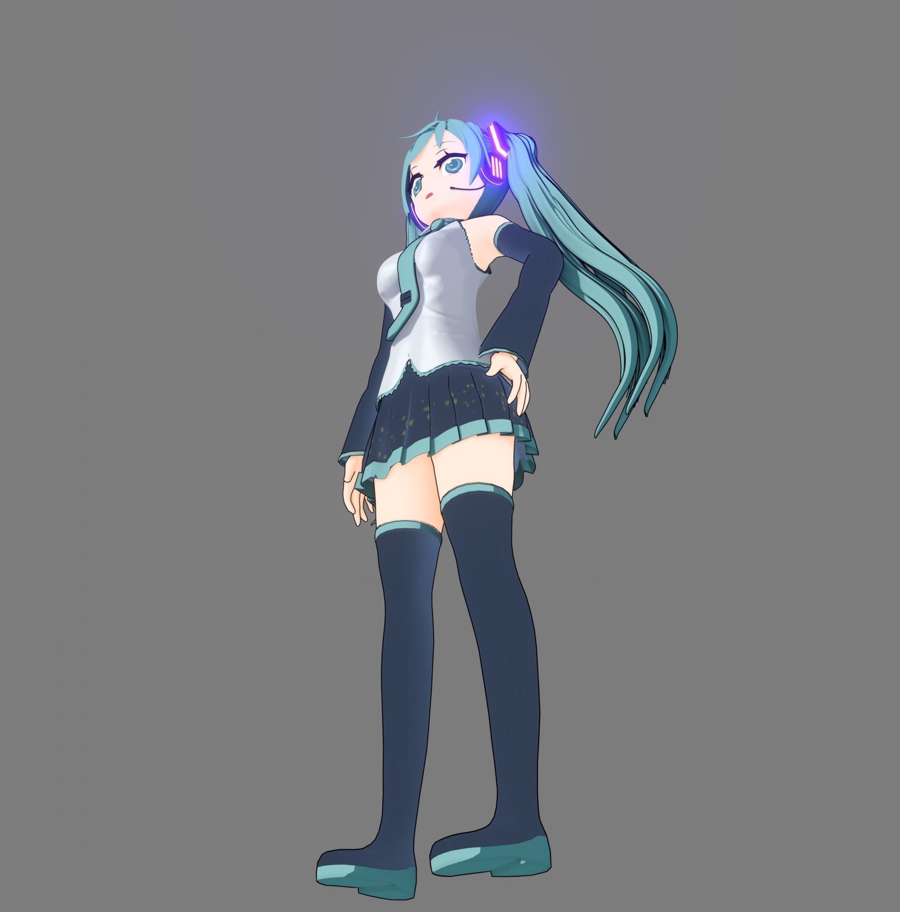 Hatsune miku 3D model_12