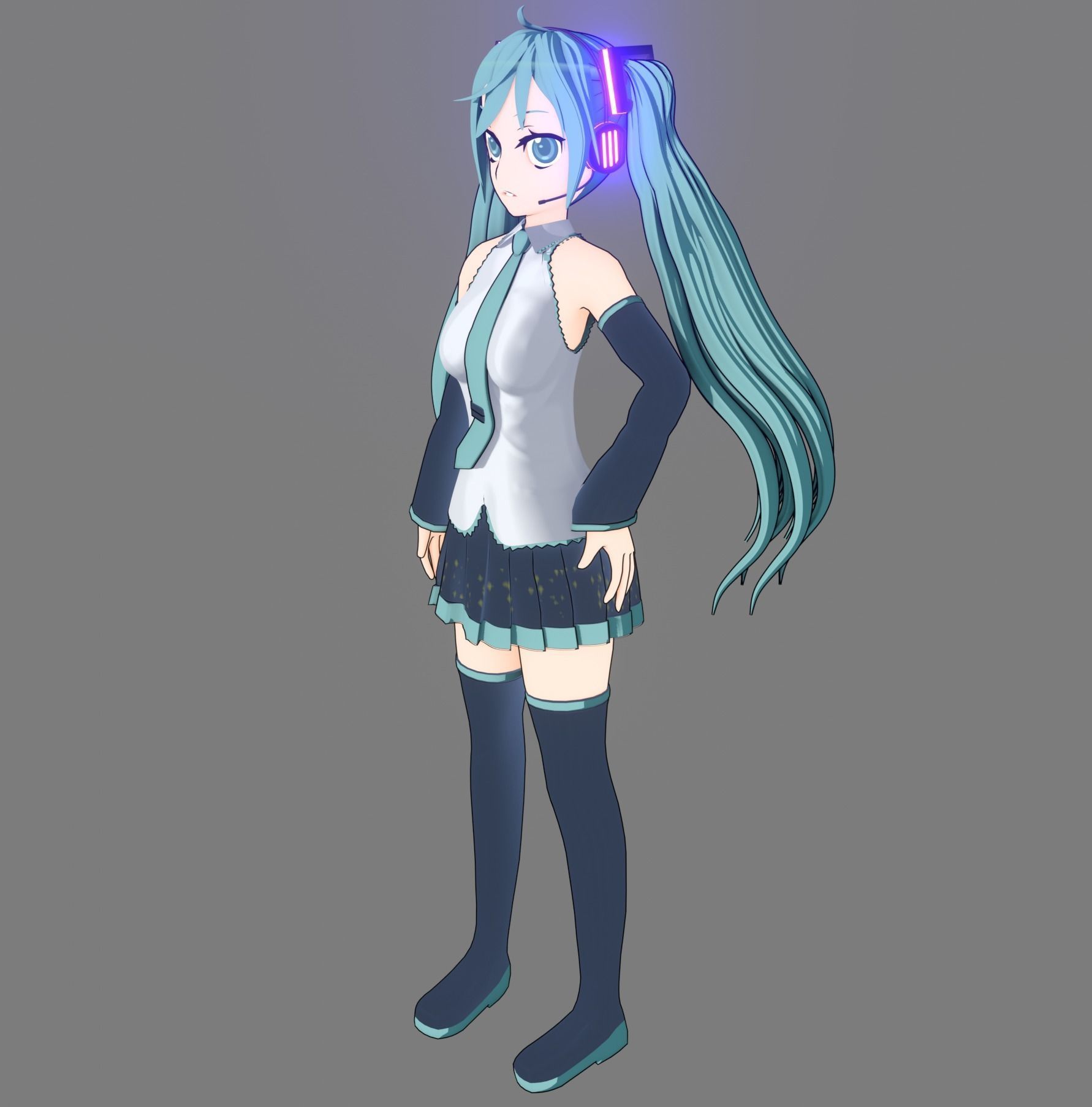 Hatsune miku 3D model_13