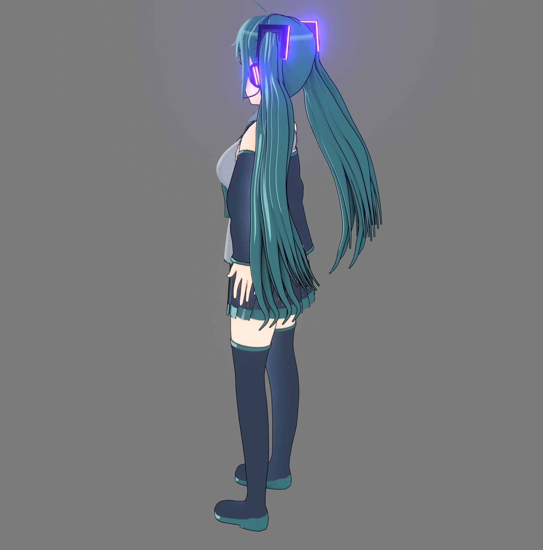 Hatsune miku 3D model_14