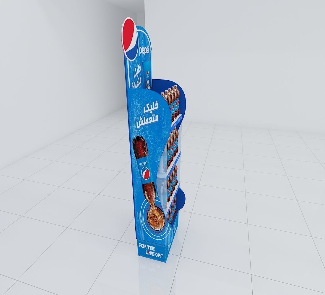 PEPSI STAND 9854 Low-poly 3D model_7