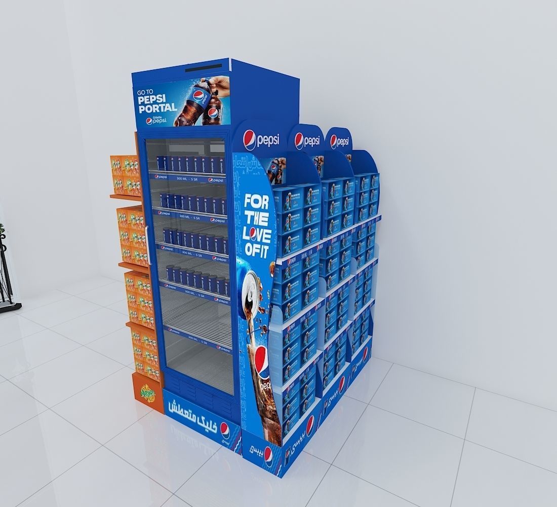 PEPSI STAND 9854 Low-poly 3D model_1