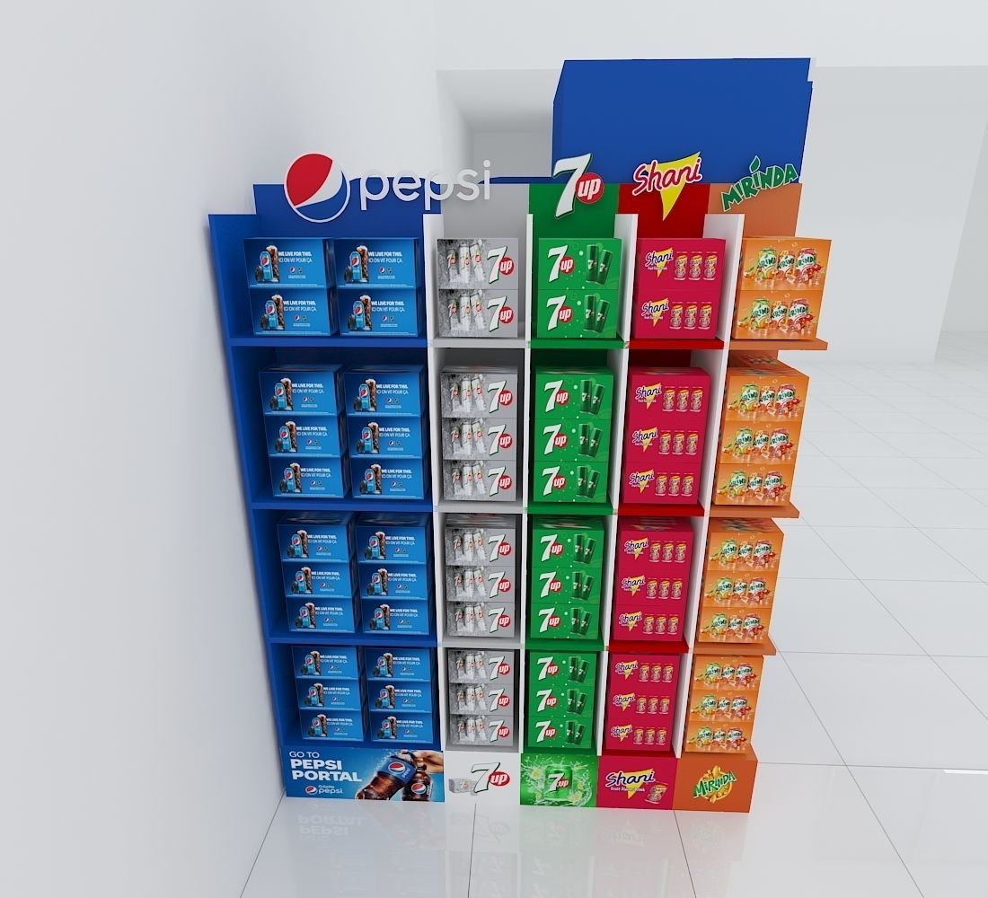 PEPSI STAND 9854 Low-poly 3D model_3