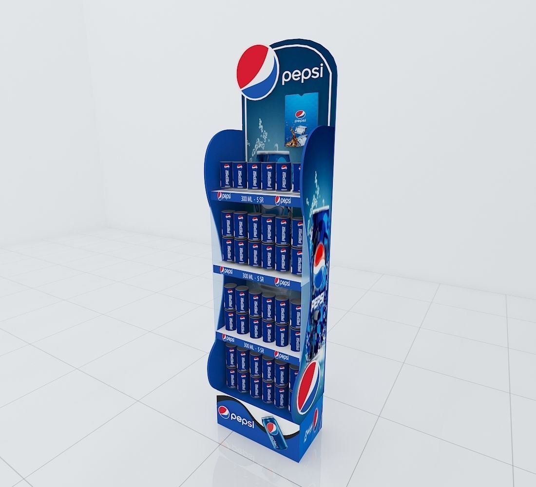 PEPSI STAND 9854 Low-poly 3D model_4