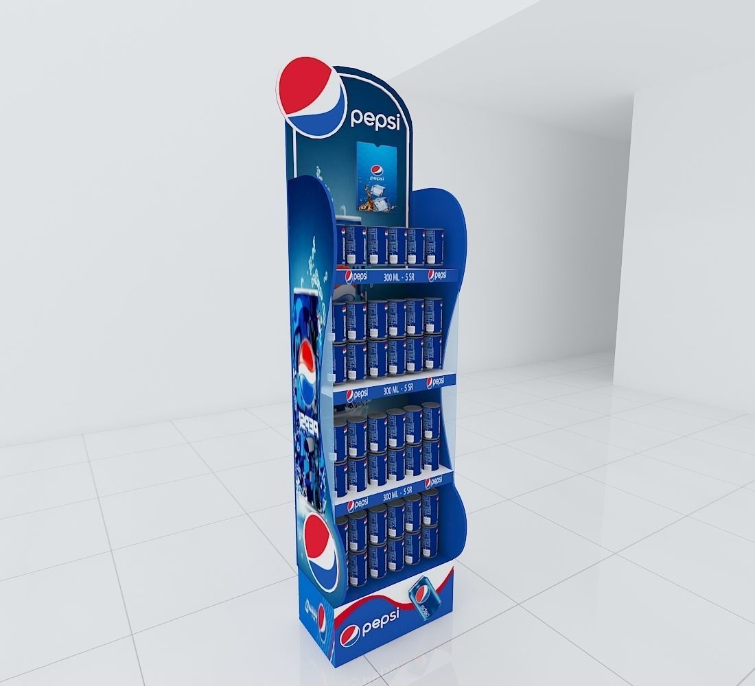 PEPSI STAND 9854 Low-poly 3D model_5