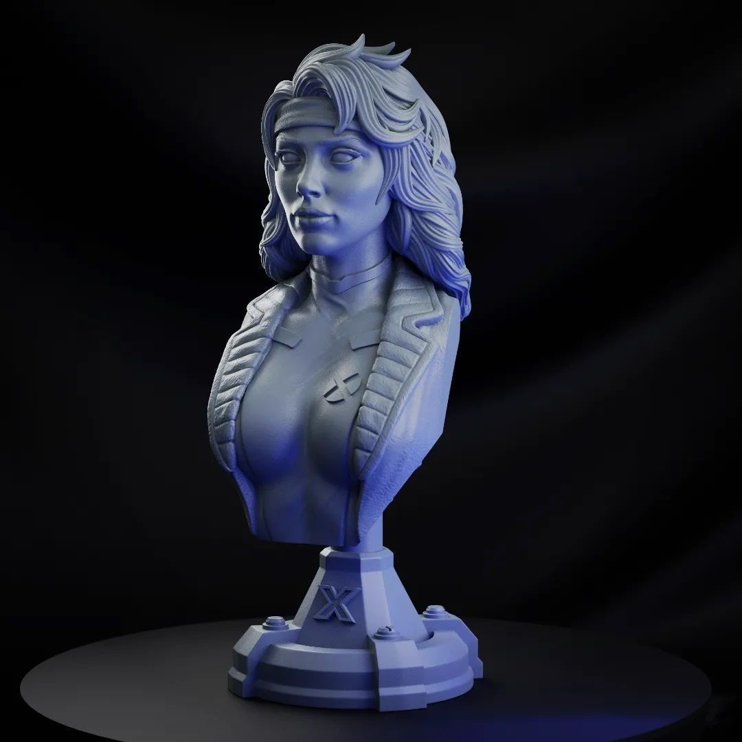 ROGUE X- MEN BUST 3D print model_14