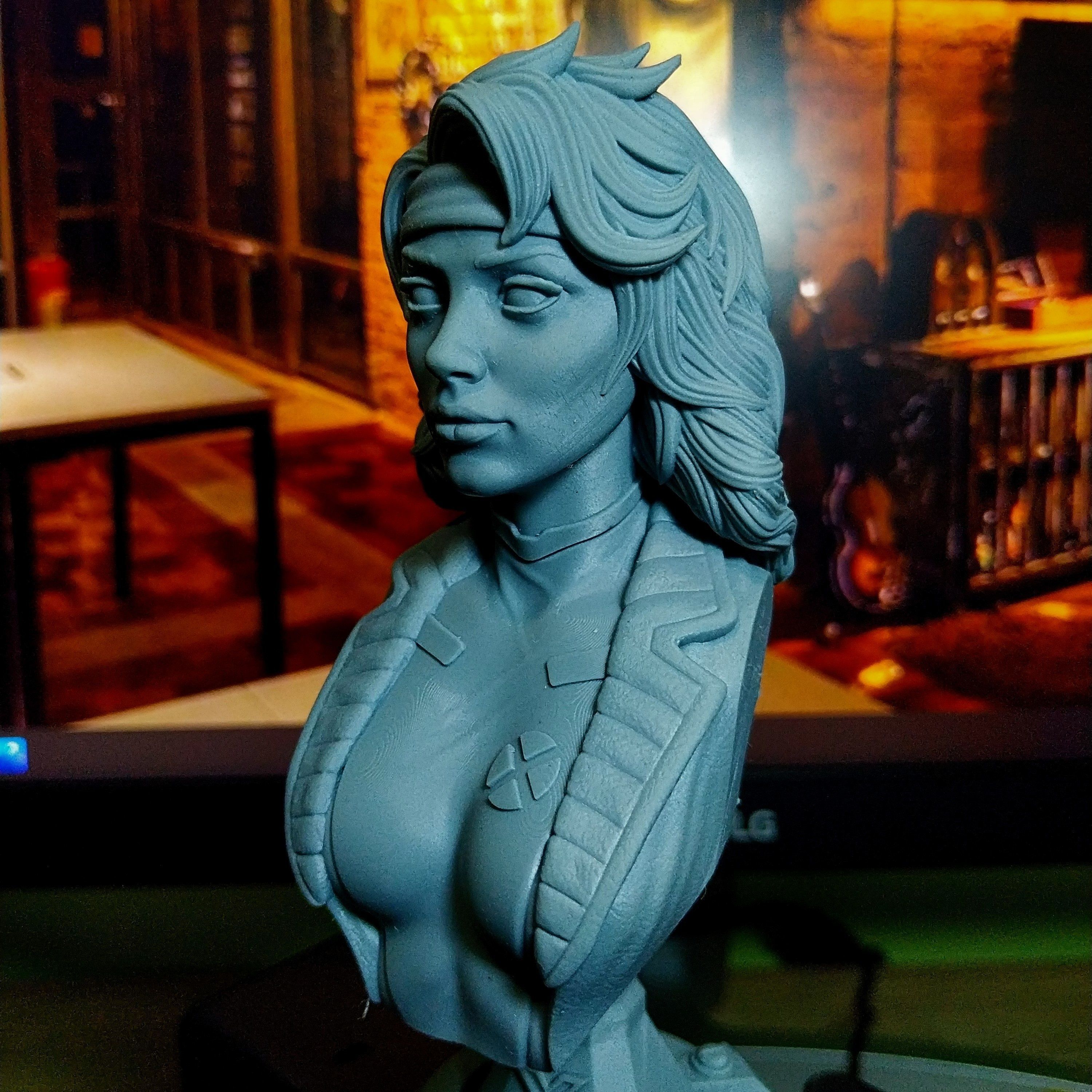 ROGUE X- MEN BUST 3D print model_7
