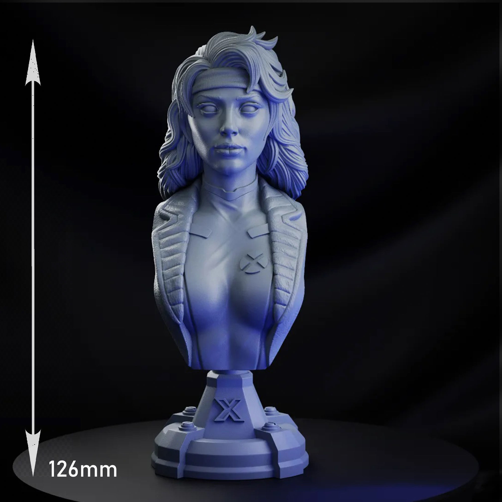 ROGUE X- MEN BUST 3D print model_5
