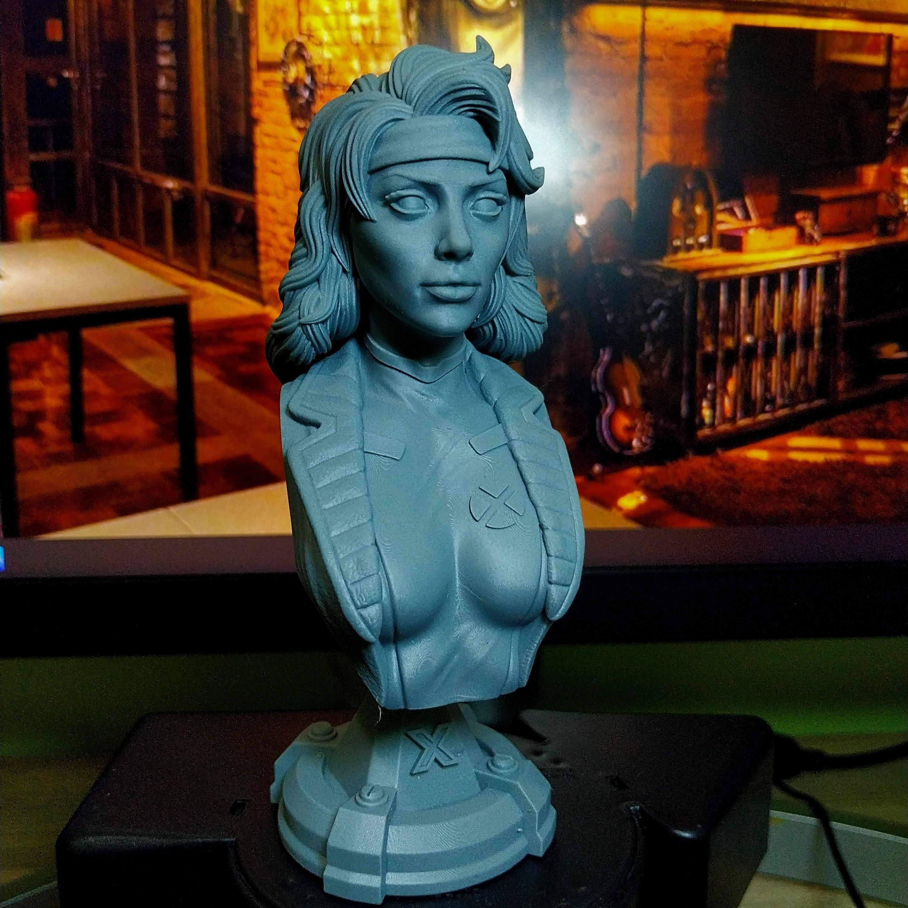 ROGUE X- MEN BUST 3D print model_4
