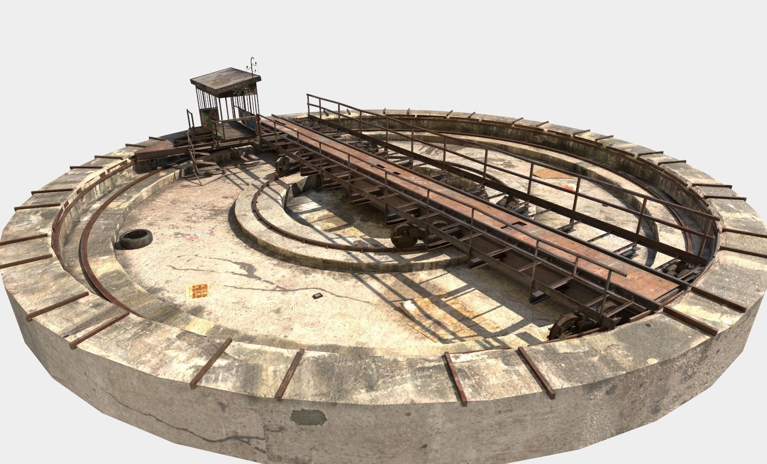 Abandoned Railway Turntable  3D model_9