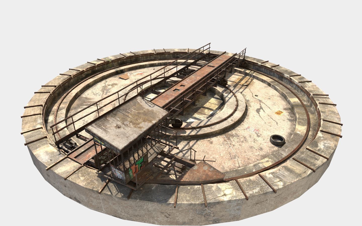 Abandoned Railway Turntable  3D model_1