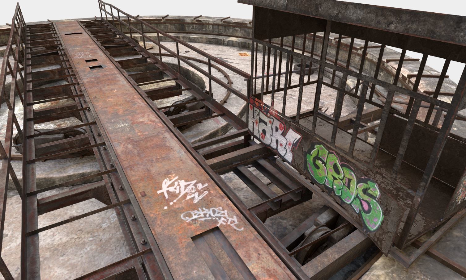 Abandoned Railway Turntable  3D model_15