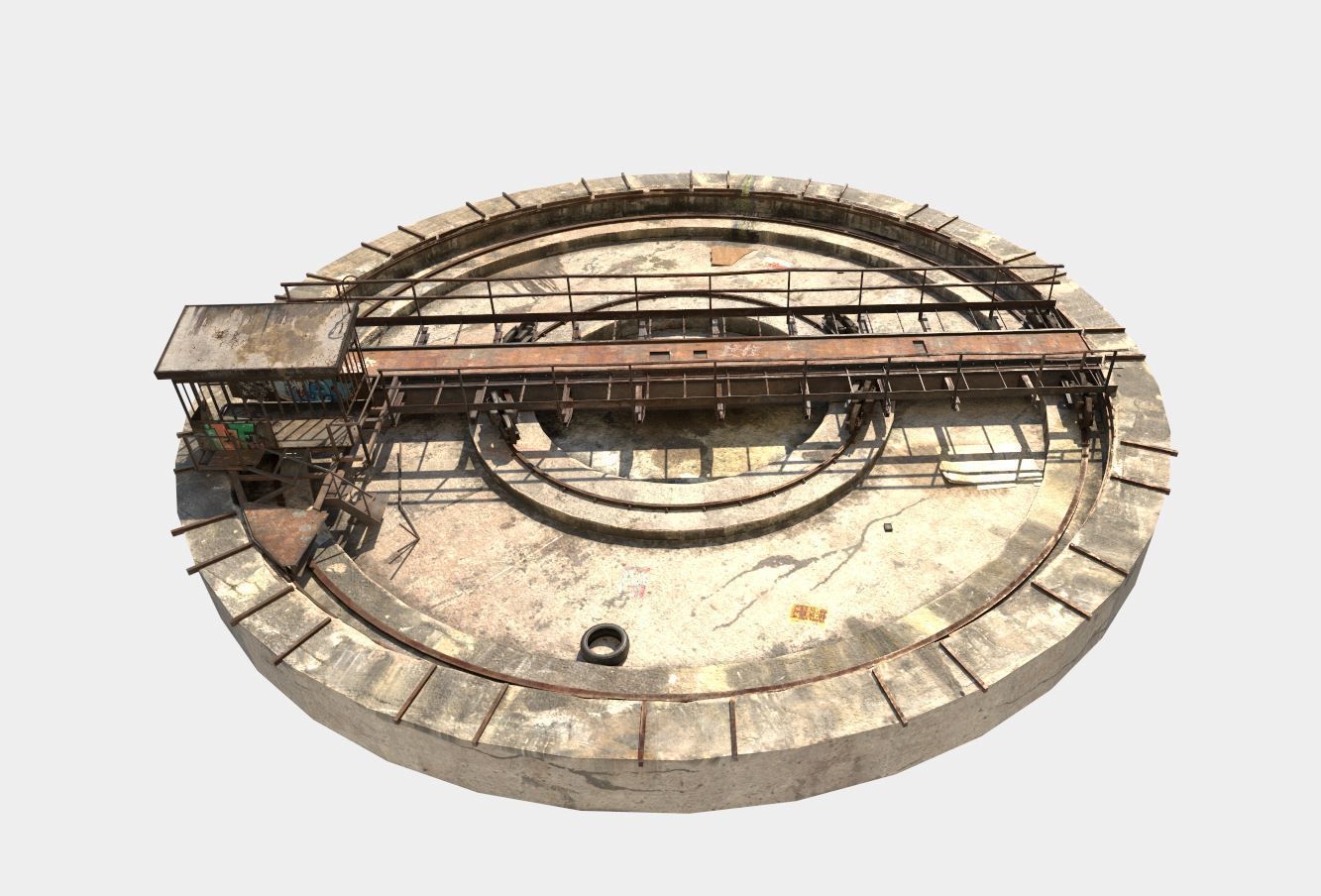 Abandoned Railway Turntable  3D model_10