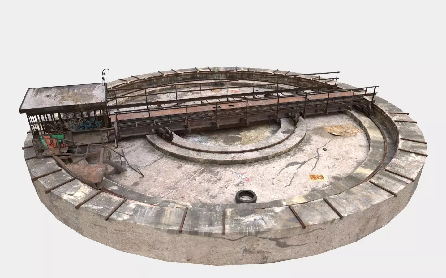 Abandoned Railway Turntable  3D model_0
