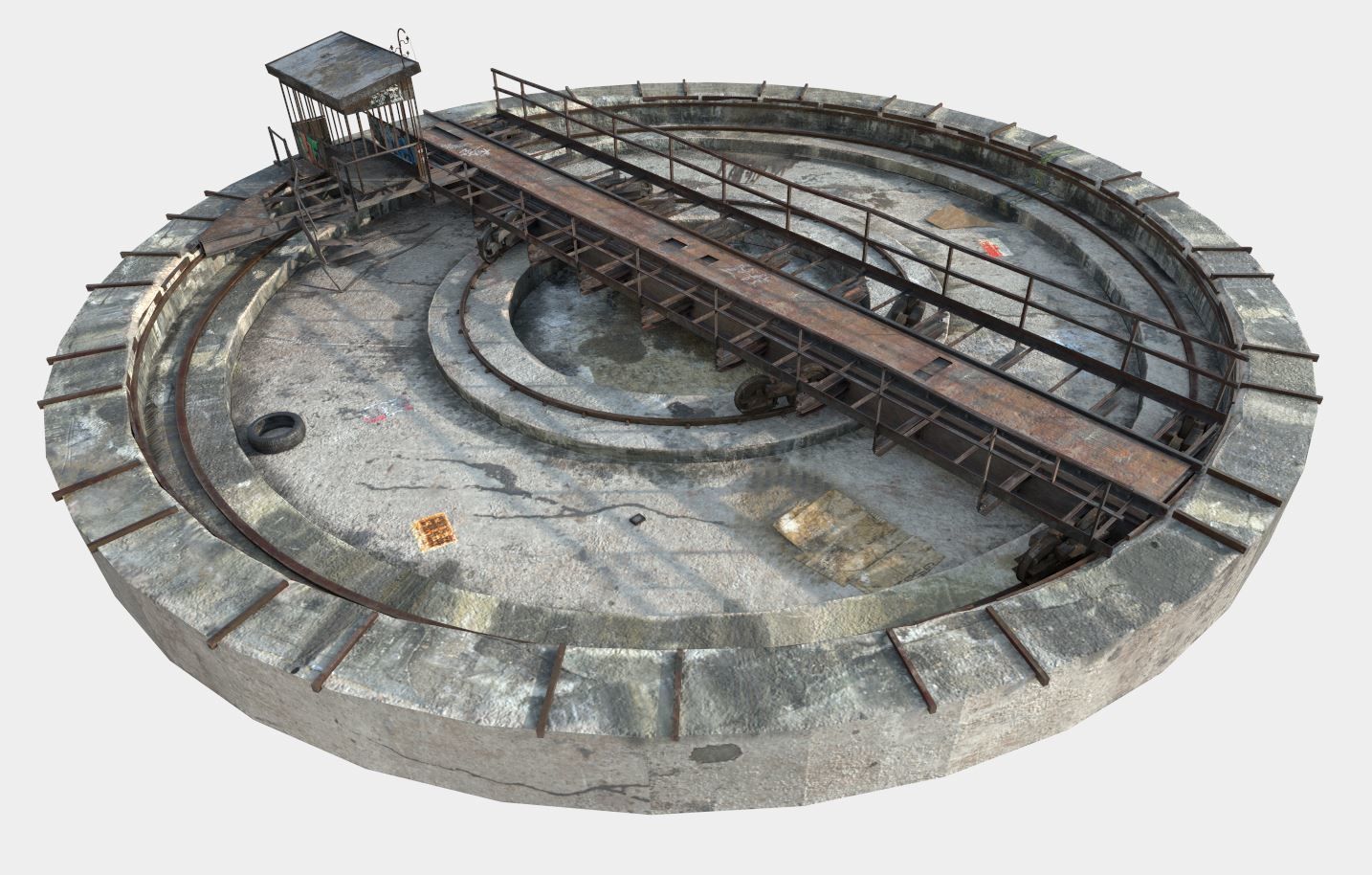 Abandoned Railway Turntable  3D model_8