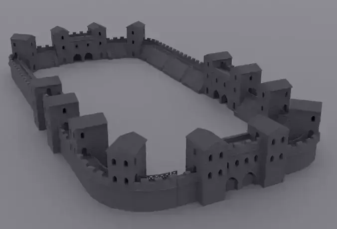Roman Fort Tabletop Terrain 28 MM 3D print model