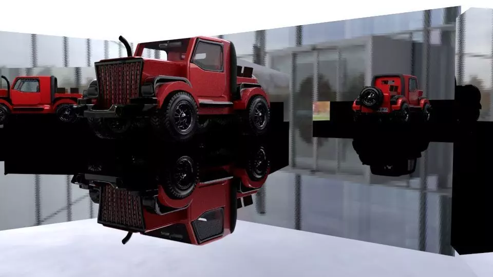 3d mahindhar jeep Low-poly 3D model