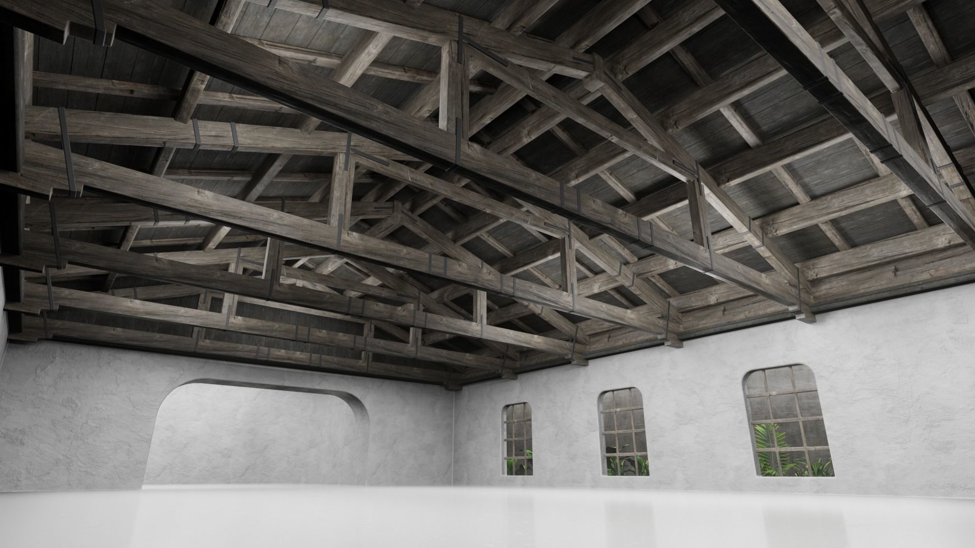 Car studio interior 02 3D model Low-poly 3D model_2