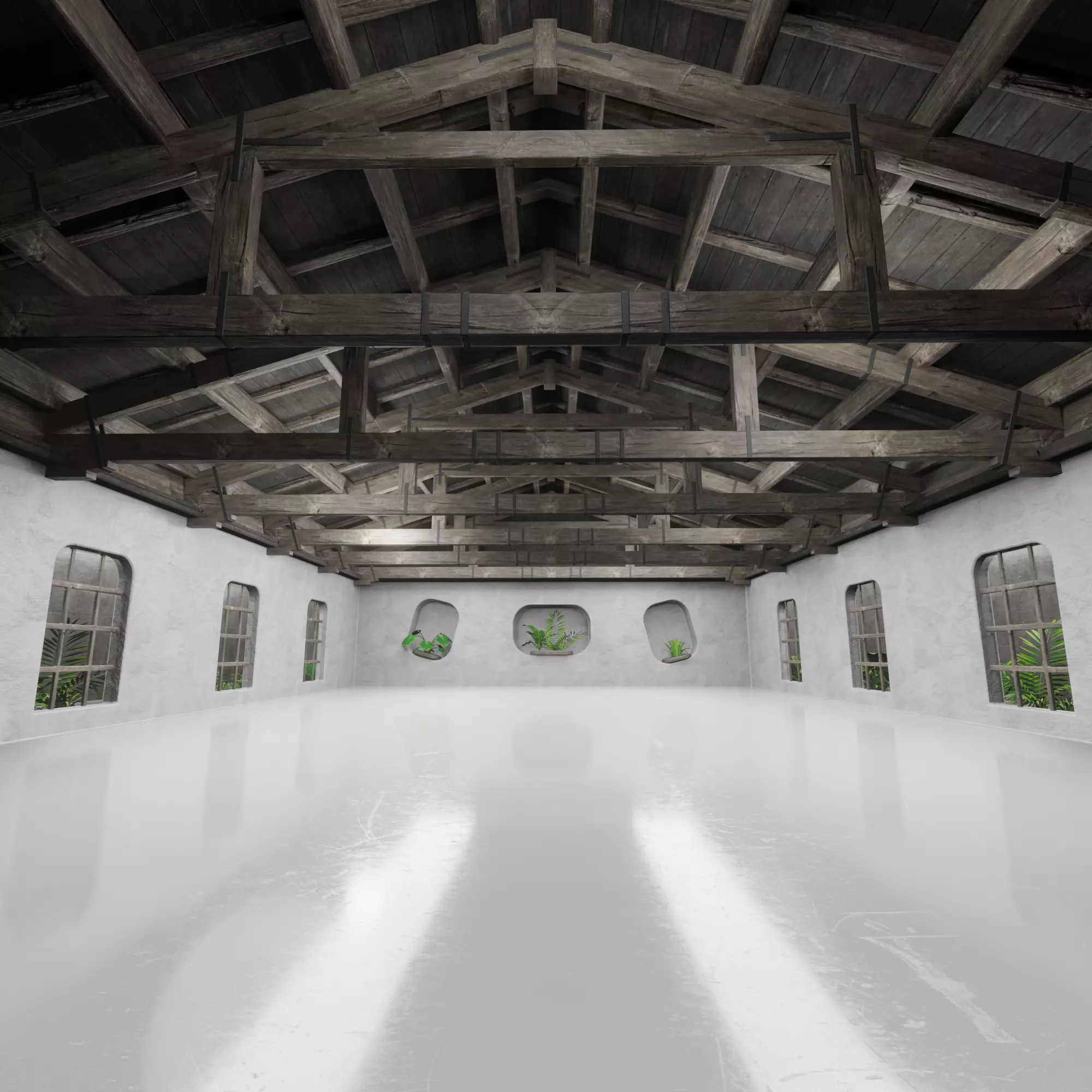 Car studio interior 02 3D model Low-poly 3D model_0