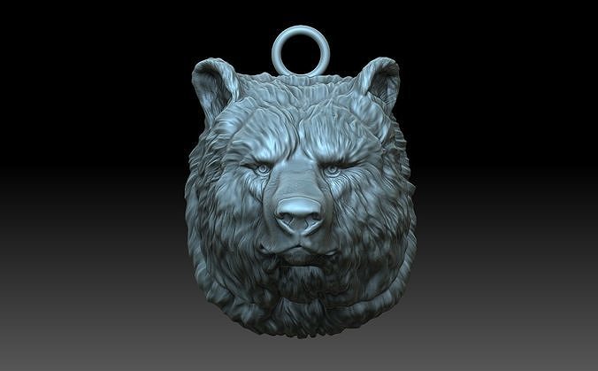 Bear head 3D print model