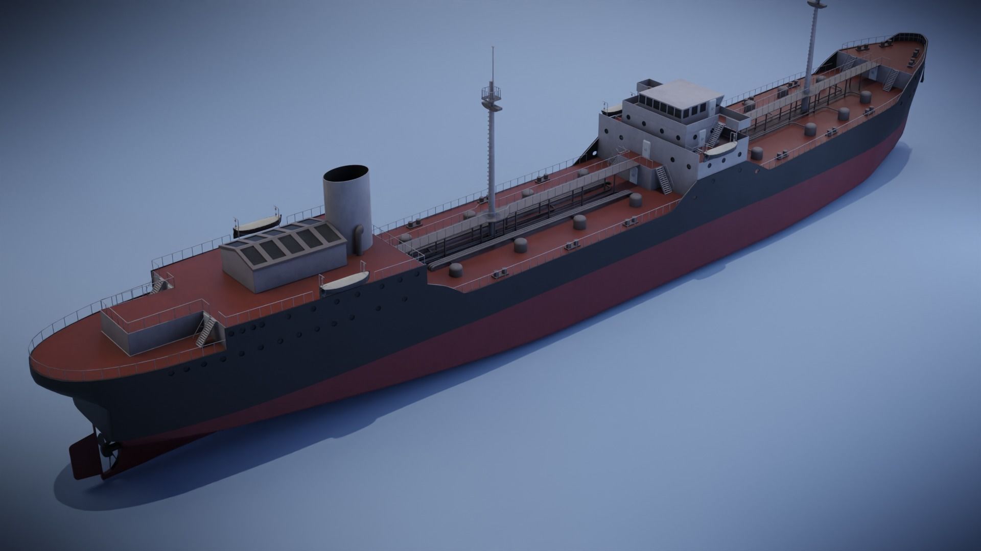 Tanker Ship Low-poly 3D model_12