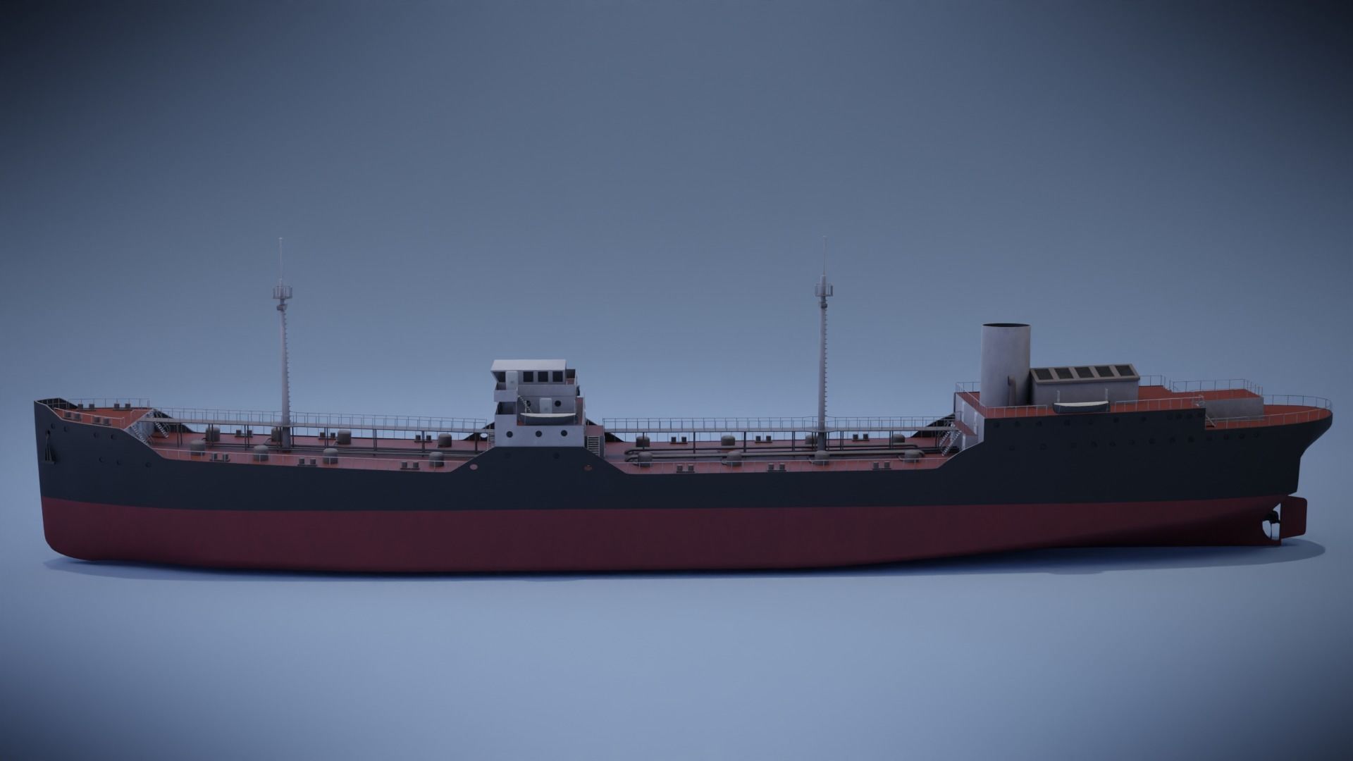 Tanker Ship Low-poly 3D model_8