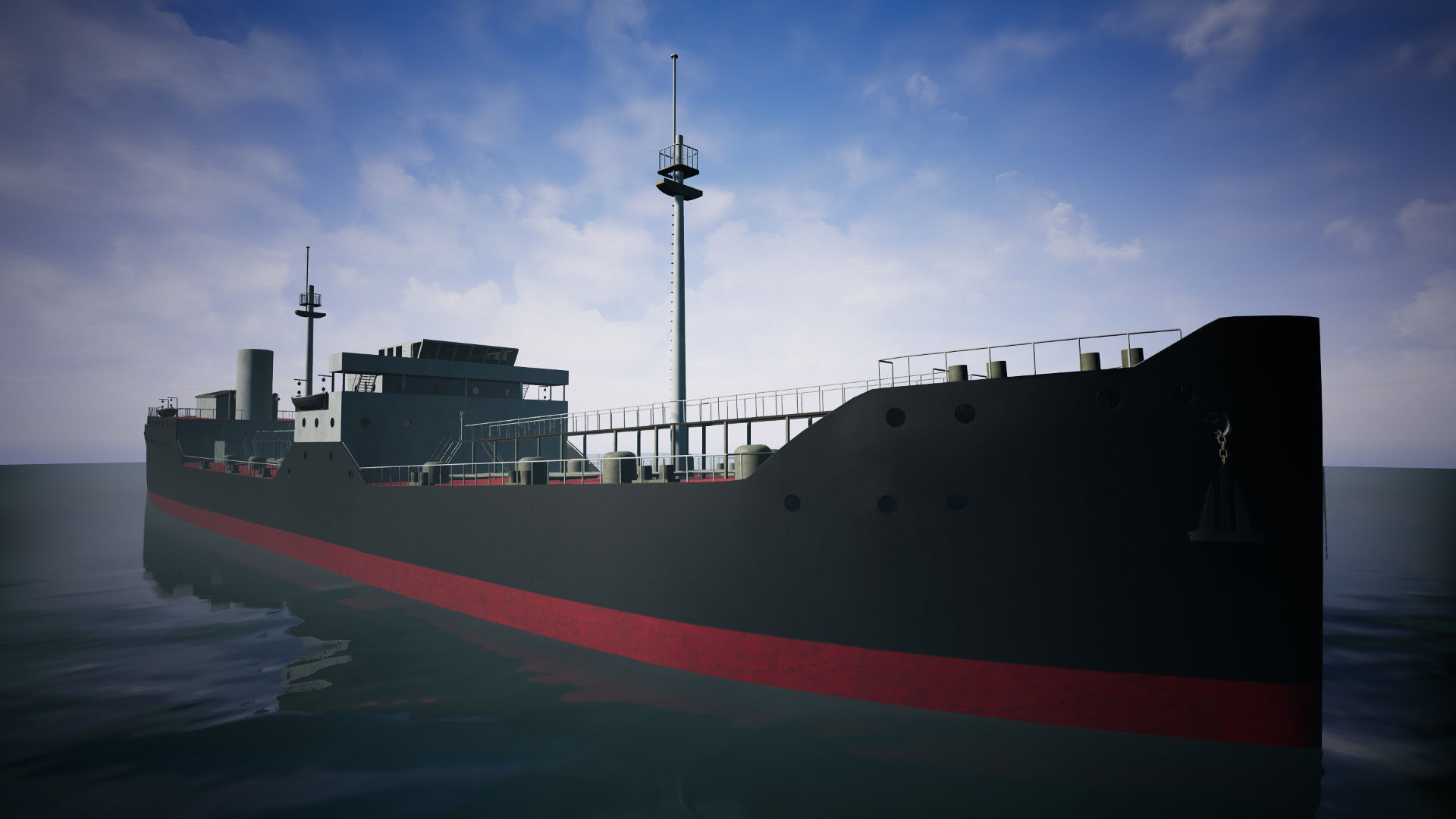 Tanker Ship Low-poly 3D model_2