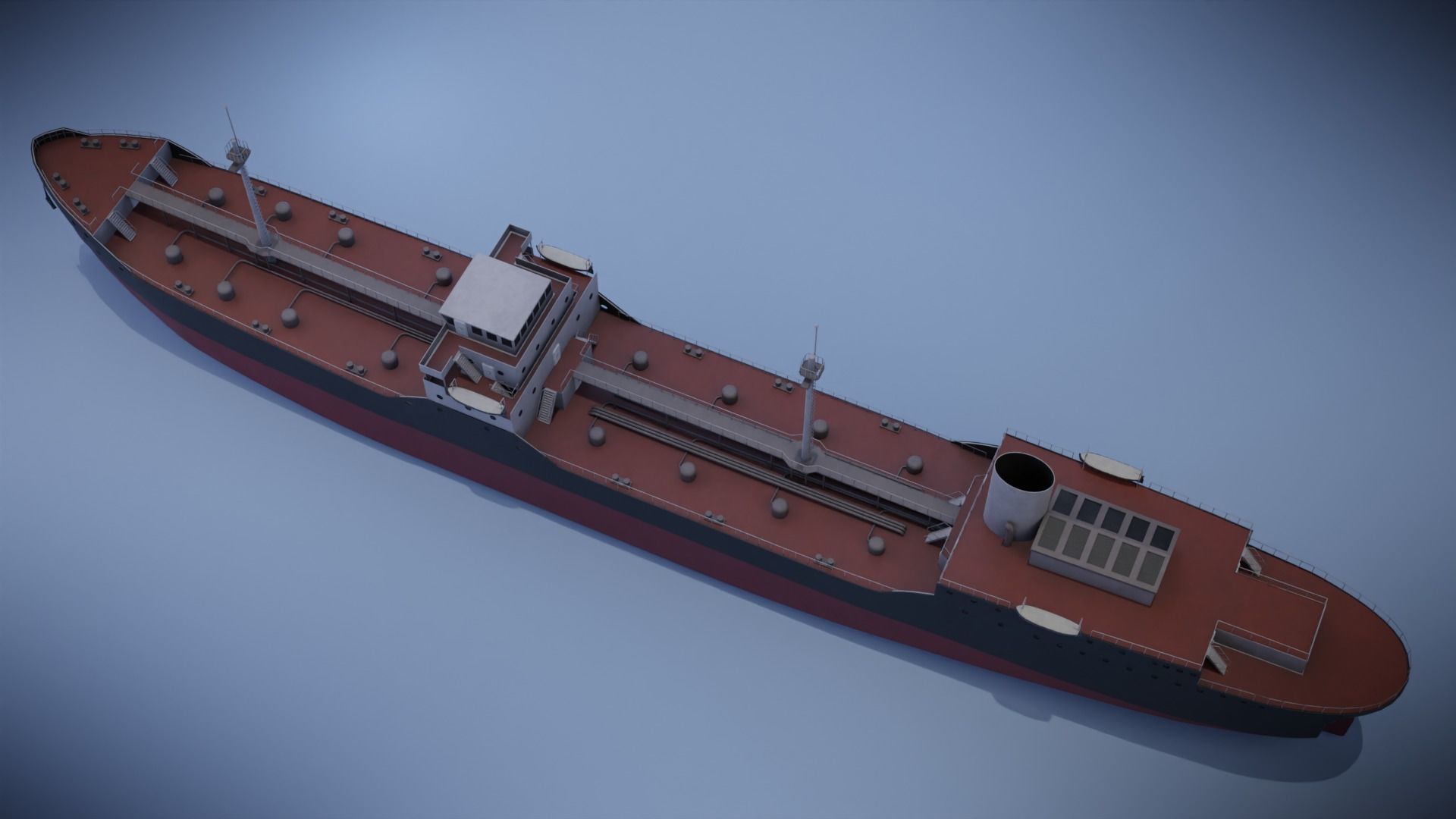 Tanker Ship Low-poly 3D model_10