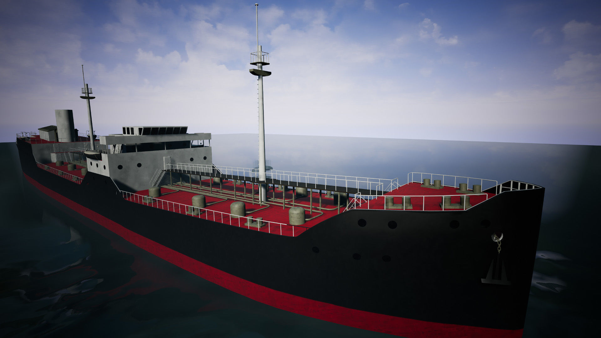 Tanker Ship Low-poly 3D model_5