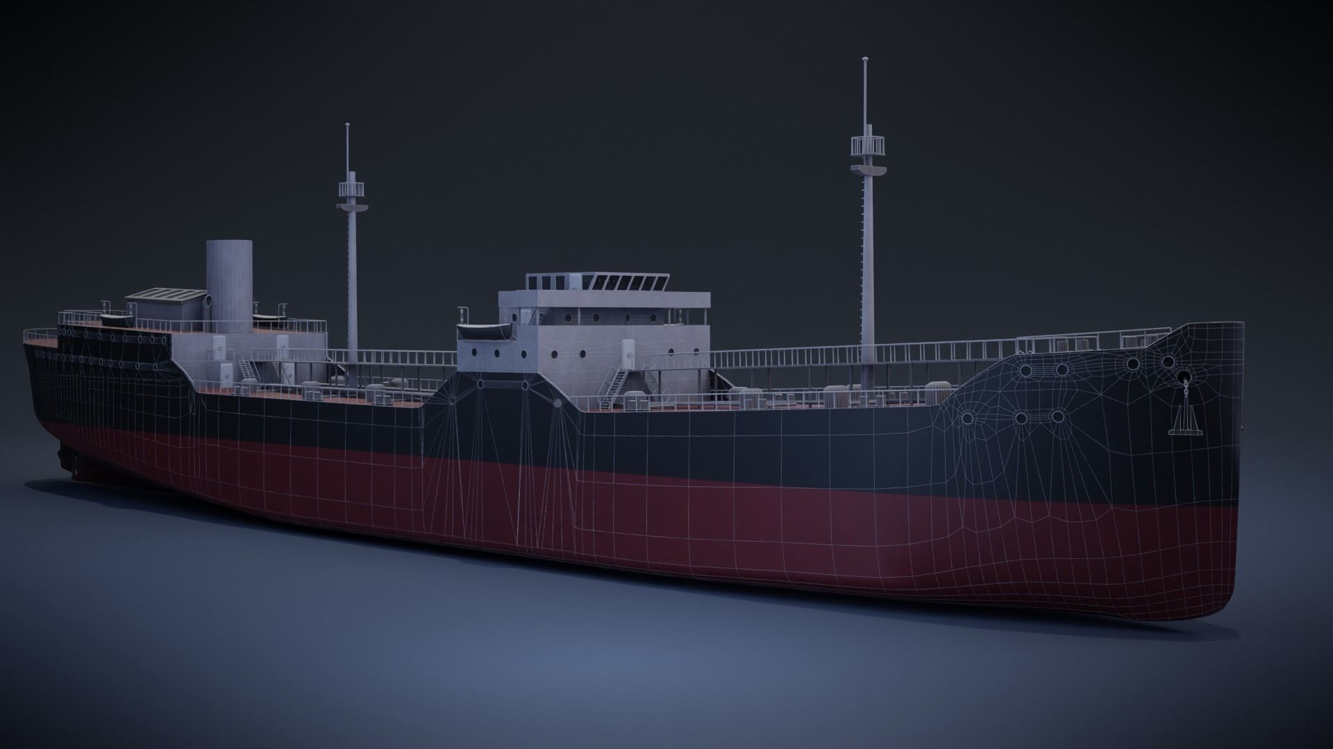 Tanker Ship Low-poly 3D model_24