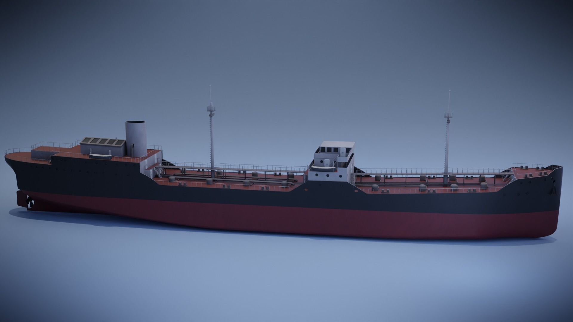 Tanker Ship Low-poly 3D model_14