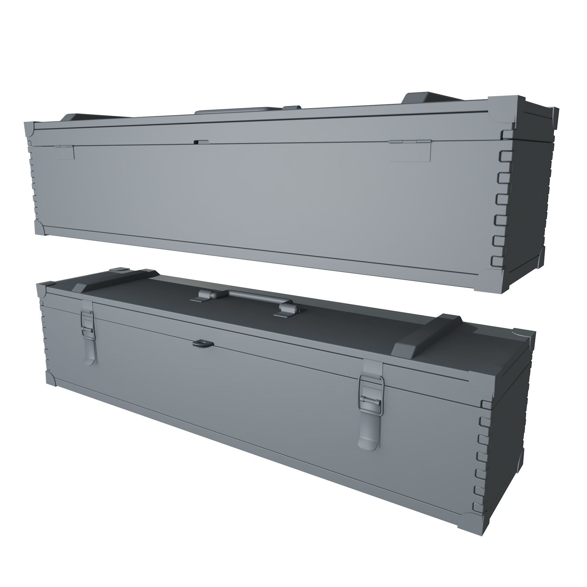 Military Wooden Crate Army Low Poly Low-poly 3D model_15