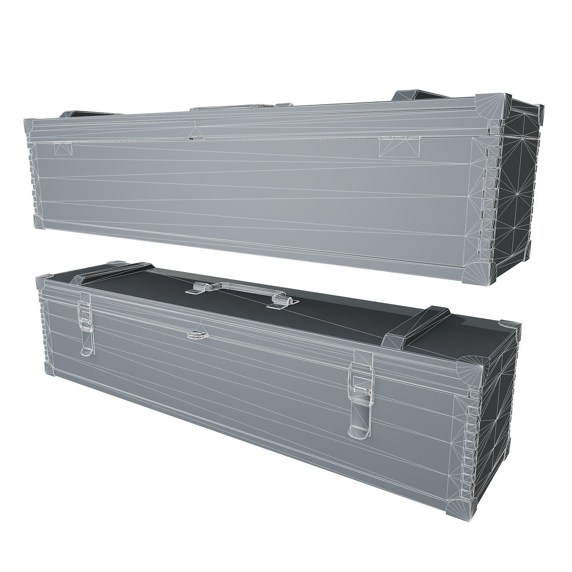 Military Wooden Crate Army Low Poly Low-poly 3D model_14