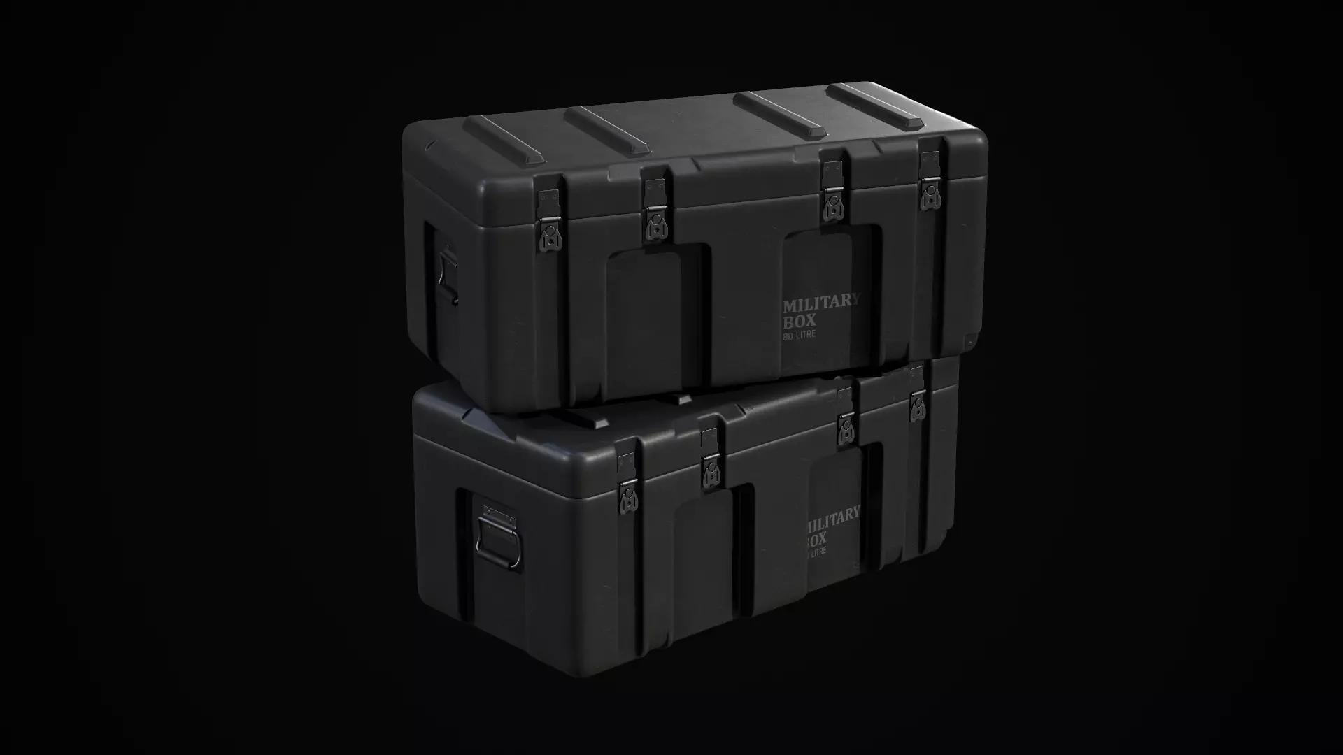 MilitaryCase military case Low-poly 3D model