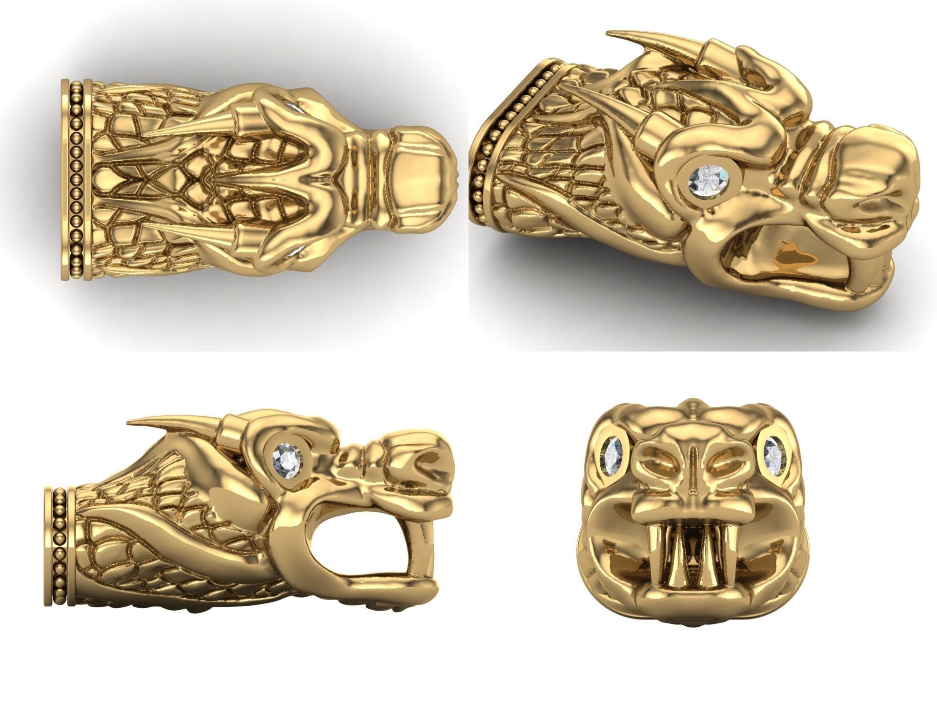 Bracelet ak5 Dragon  3D print model_3