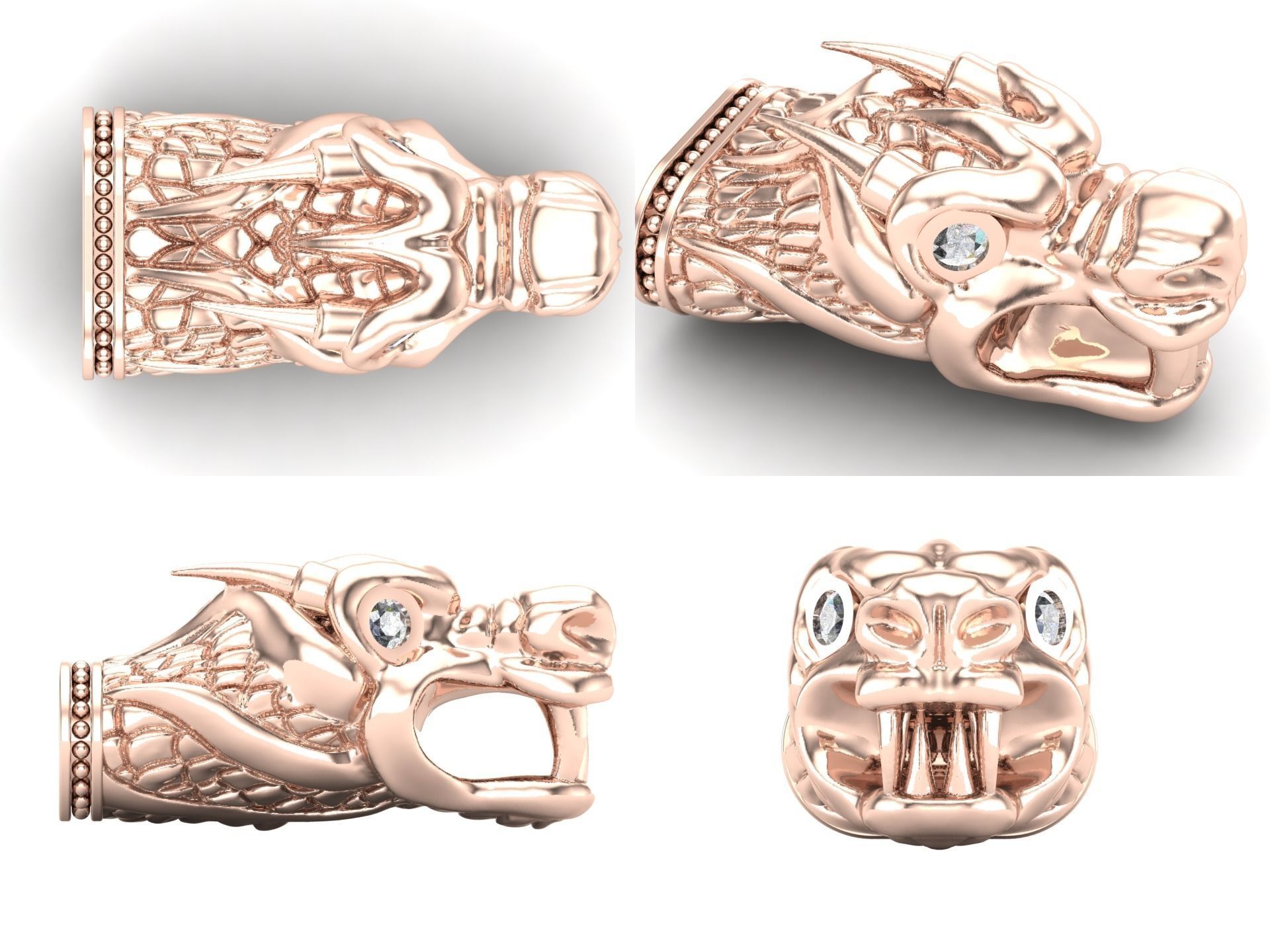 Bracelet ak5 Dragon  3D print model_4