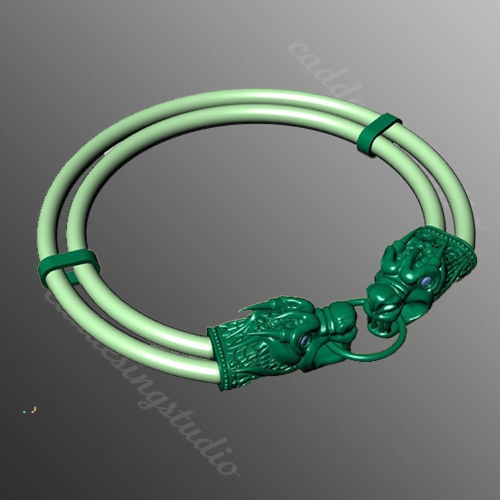 Bracelet ak5 Dragon  3D print model_2