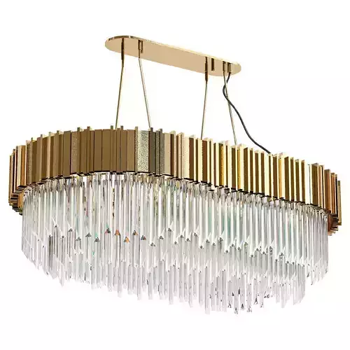 Empire 1 gold and crystal chandelier hanging