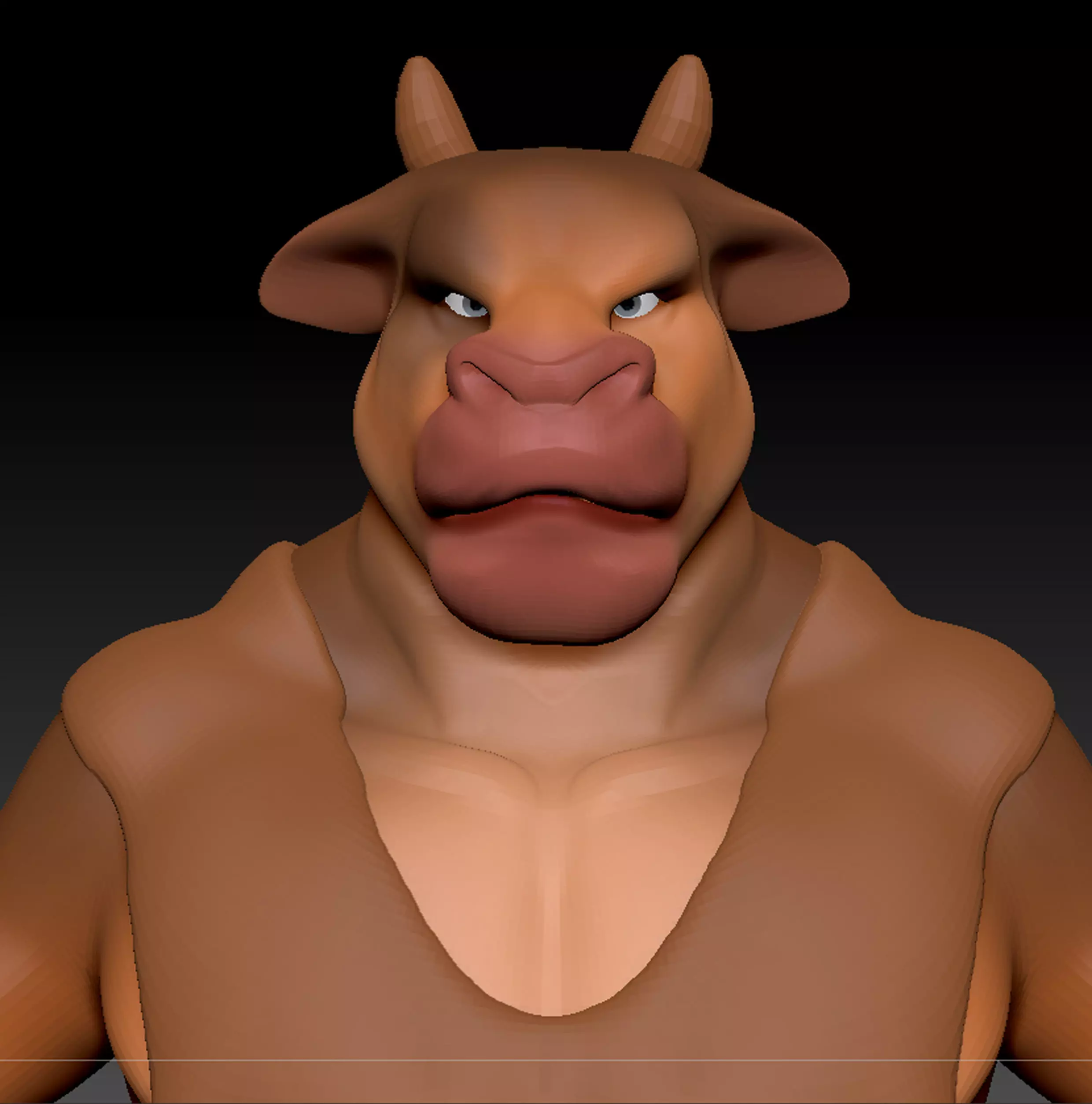 cartoon caw Low-poly 3D model