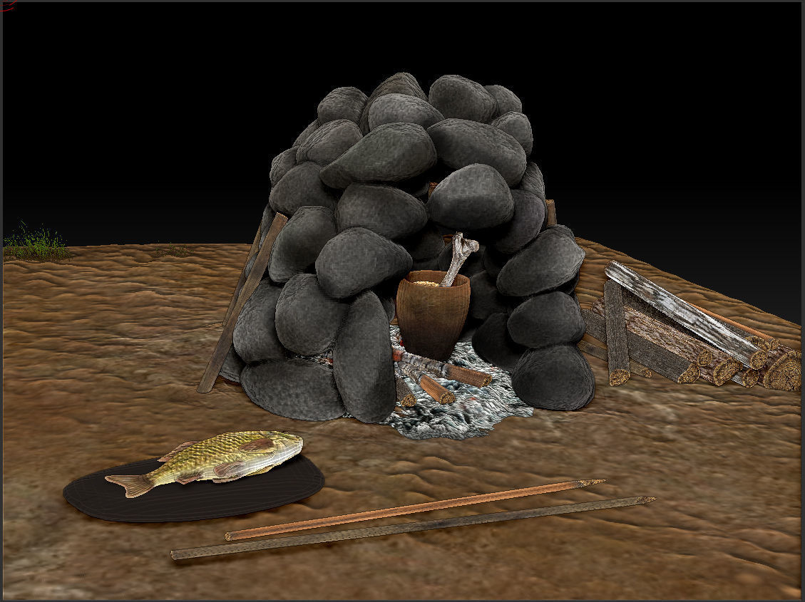 STONE OVEN PBR Game Ready Asset Low-poly 3D model_8
