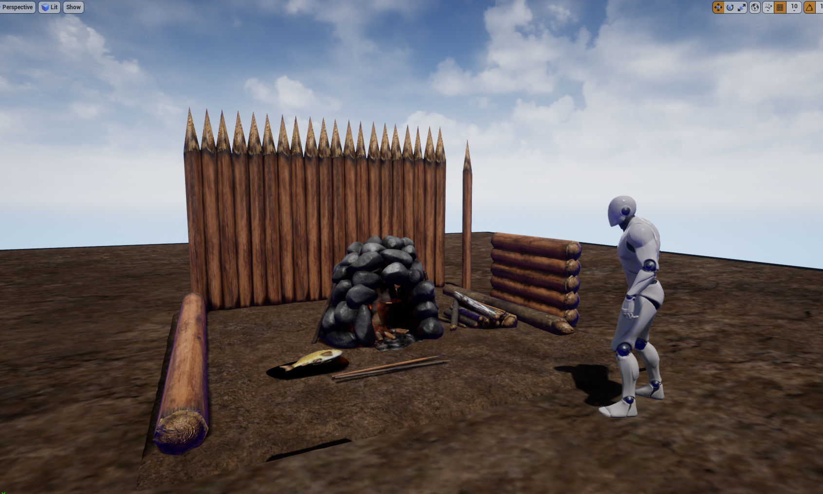 STONE OVEN PBR Game Ready Asset Low-poly 3D model_16