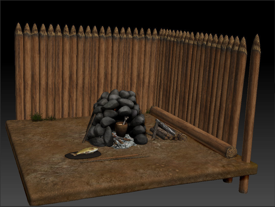 STONE OVEN PBR Game Ready Asset Low-poly 3D model_10