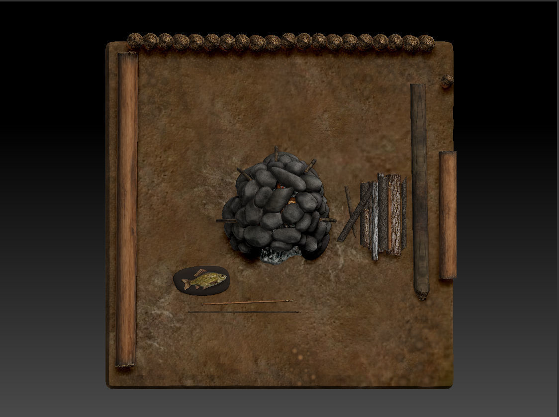 STONE OVEN PBR Game Ready Asset Low-poly 3D model_17