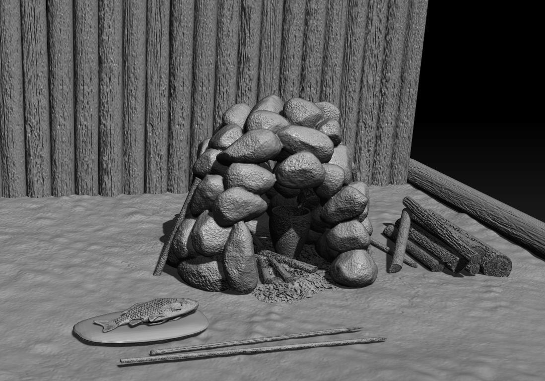 STONE OVEN PBR Game Ready Asset Low-poly 3D model_5