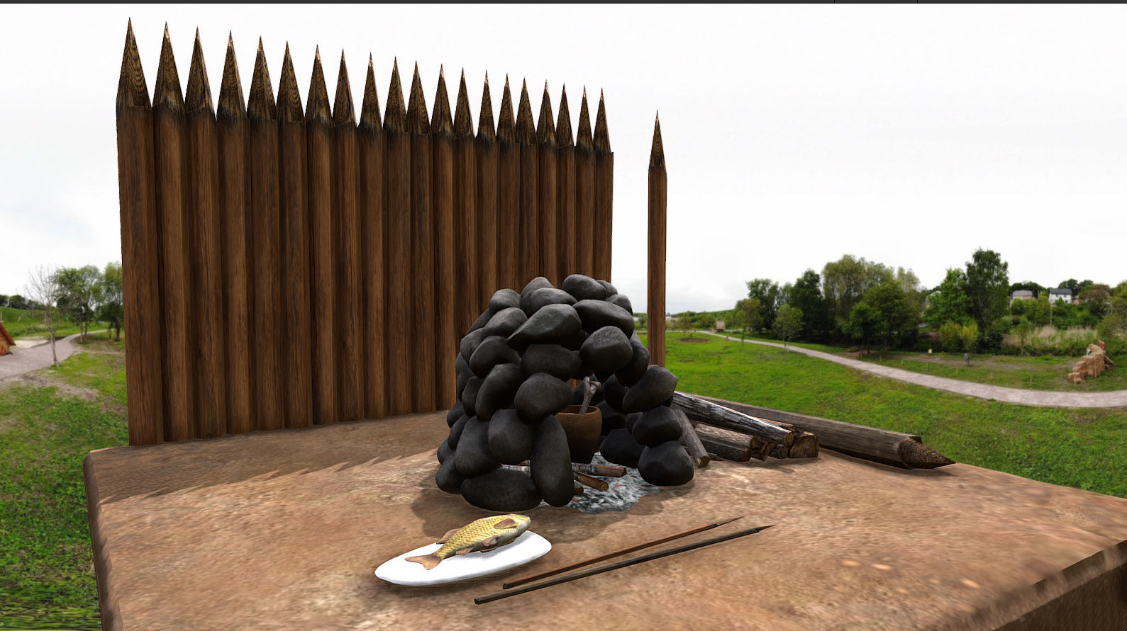 STONE OVEN PBR Game Ready Asset Low-poly 3D model_15