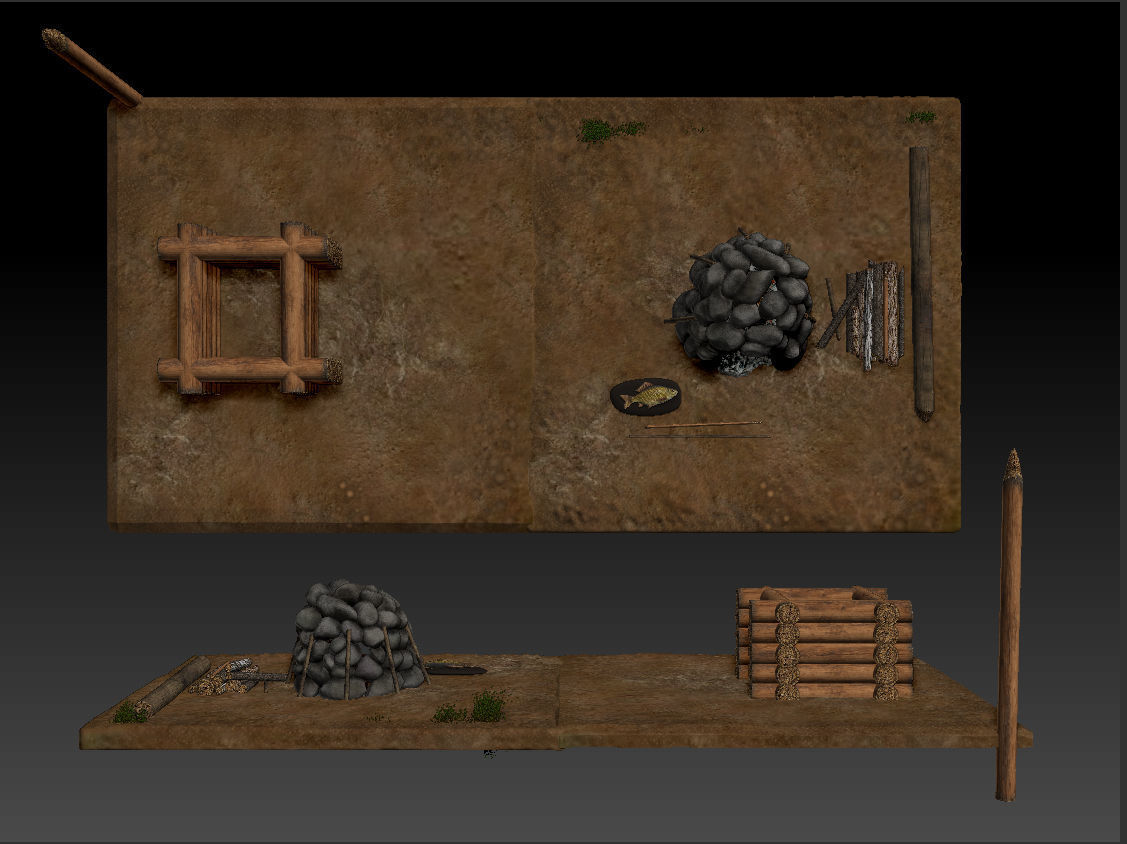 STONE OVEN PBR Game Ready Asset Low-poly 3D model_20