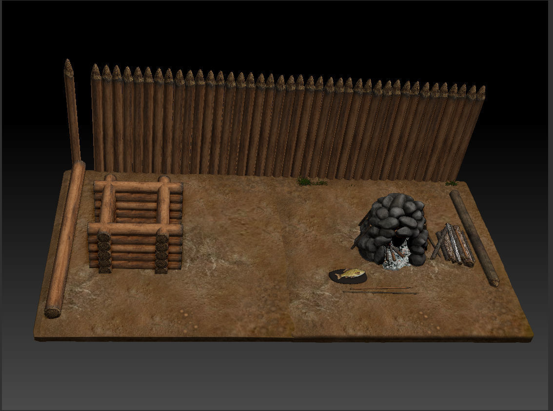 STONE OVEN PBR Game Ready Asset Low-poly 3D model_19